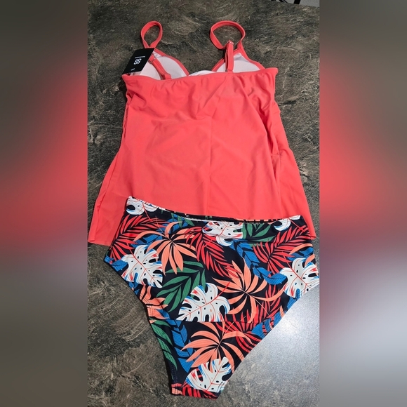 SUUKSESS Tankini, Push Up Knot Front Bathing Suit #800 - Picture 3 of 10
